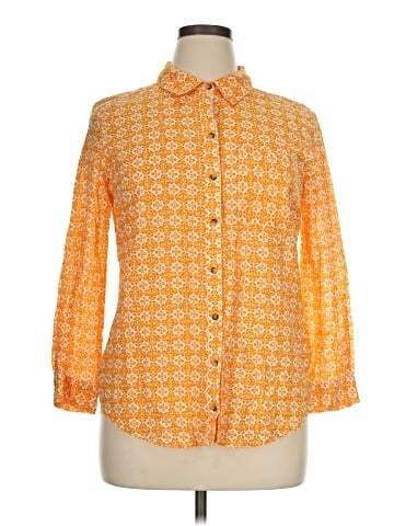 Maeve by Anthropologie 3/4 Sleeve Button-Down Shirt (view 1)