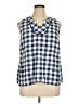 Talbots 100% Linen Blue Sleeveless Blouse Size XL Petite - photo 1