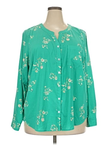 Skies Are Blue Long Sleeve Blouse (view 1)