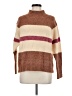 Roolee Stripes Brown Turtleneck Sweater Size M - photo 1