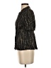 BCBGMAXAZRIA Black Short Sleeve Silk Top Size S - photo 5