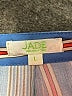 Jade 100% Polyester Stripes Blue Short Sleeve Blouse Size L - photo 7