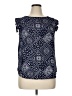 Monteau Blue Sleeveless Blouse Size XL - photo 1