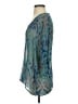 Gypsy 05 100% Silk Teal 3/4 Sleeve Silk Top Size XS - photo 5