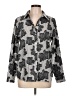 Ecru 100% Cotton Print Gray Long Sleeve Blouse Size L - photo 1