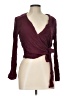 LoveRiche 100% Rayon Burgundy Long Sleeve Blouse Size L - photo 1