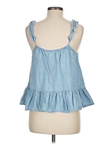 Madewell Denim Ruffle-Strap Cami Top (view 2)