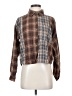 Love Notes Plaid Brown Long Sleeve Blouse Size S - photo 1