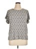 Max Studio Tweed Silver Short Sleeve T-Shirt Size 1X - photo 1