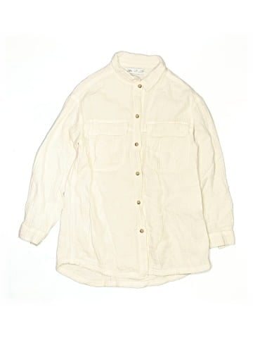 Zara 3/4 Sleeve Button-Down Shirt (view 1)
