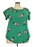 MPH Collection 100% Polyester Green Short Sleeve Blouse Size 3X - photo 1