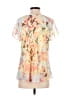 Cotton Bleu 100% Polyester Yellow Short Sleeve Blouse Size M - photo 2