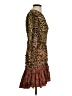 ETRO 100% Silk Animal Print Brown Cocktail Dress Size EU (IT) 42 / US 6 - photo 4
