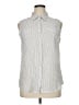 Van Heusen Polka Dots Silver Sleeveless Button-Down Shirt Size XL - photo 1