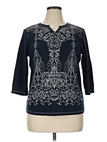 Christopher & Banks 3/4 Sleeve Blouse (view 1)