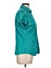 Express Design Studio Teal Short Sleeve Blouse Size L - photo 4