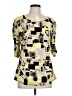 Alfani Yellow Short Sleeve Blouse Size L - photo 1