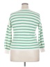 Ann Taylor LOFT 100% Cotton Stripes Green Pullover Sweater Size M - photo 2