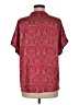 Halogen 100% Polyester Paisley Pink Short Sleeve Blouse Size M - photo 2