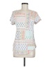 t.la 100% Cotton White Short Sleeve Blouse Size M - photo 1
