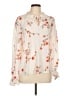 CeCe 100% Polyester Floral Ivory Long Sleeve Blouse Size L - photo 1