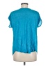 INC International Concepts 100% Polyester Teal Short Sleeve Blouse Size M - photo 2