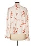 CeCe 100% Polyester Floral Ivory Long Sleeve Blouse Size L - photo 2