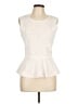 BCBGMAXAZRIA Ivory Sleeveless Blouse Size L - photo 1