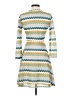 Alya 100% Polyester Argyle Teal Casual Dress Size S - photo 2