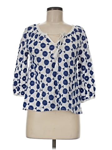 Wrap 3/4 Sleeve Blouse (view 1)