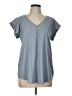 Express Gray Short Sleeve Blouse Size L - photo 1
