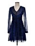 MICHAEL Michael Kors 100% Polyester Animal Print Blue Cocktail Dress Size 0 - photo 1