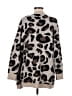 Aqua Animal Print Brown Cardigan Size M - photo 2