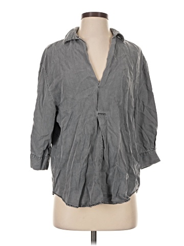 Zara 3/4 Sleeve Button-Down Shirt (view 1)