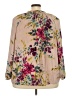 Valerie Stevens 100% Polyester Floral Tan 3/4 Sleeve Blouse Size 2X - photo 2