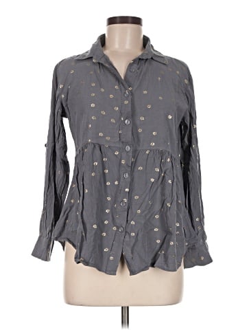 Solitaire 3/4 Sleeve Button-Down Shirt (view 1)