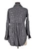 Solitaire 100% Rayon Stars Gray 3/4 Sleeve Button-Down Shirt Size M - photo 2