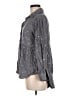 Solitaire 100% Rayon Stars Gray 3/4 Sleeve Button-Down Shirt Size M - photo 5