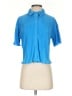 colsie 100% Polyester Blue Short Sleeve Blouse Size S - photo 1