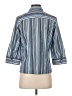 Studio Works Stripes Blue 3/4 Sleeve Button-Down Shirt Size S - photo 2