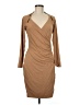 Cache Solid Tan Cocktail Dress Size M - photo 1
