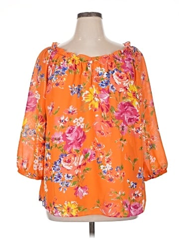 Chaps 3/4 Sleeve Blouse (view 1)
