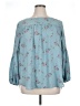 Ann Taylor LOFT Outlet 100% Polyester Blue 3/4 Sleeve Blouse Size XL - photo 1
