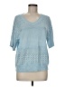 Prettygarden 100% Viscose Blue Pullover Sweater Size M - photo 1