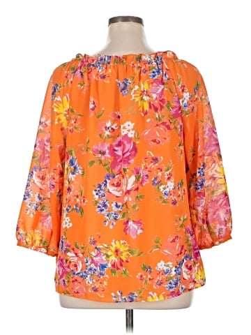 Chaps 3/4 Sleeve Blouse (view 2)