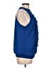 Mossimo 100% Polyester Blue Sleeveless Blouse Size L - photo 4
