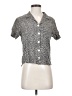 Beachgold 100% Rayon Animal Print Gray Short Sleeve Blouse Size XS - photo 1