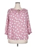 Indigo Rose Polka Dots Pink 3/4 Sleeve Blouse Size 2X - photo 1