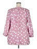 Indigo Rose Polka Dots Pink 3/4 Sleeve Blouse Size 2X - photo 2