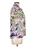 Maaji Tropical Purple Pink Short Sleeve Blouse Size L - photo 4